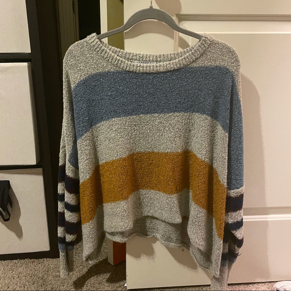 Cropped stripe sweater